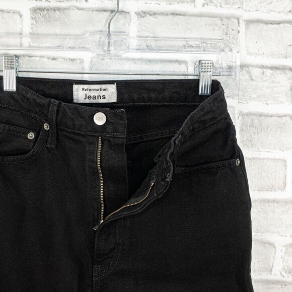 REFORMATION Jeans Women's Stevie Ultra High Rise Jeans in Black size 27 - Picture 6 of 11